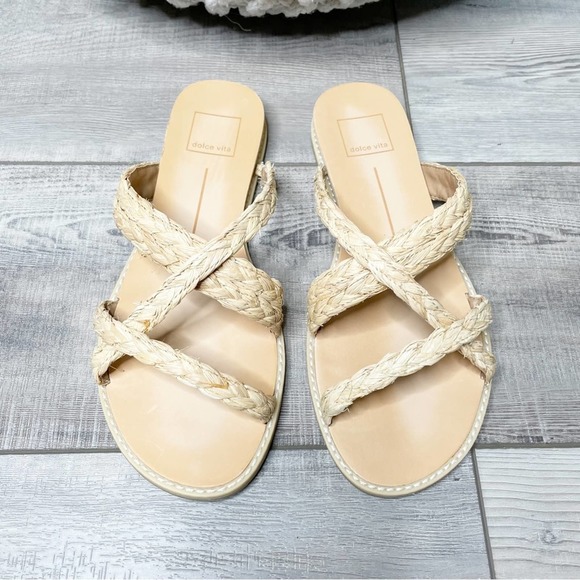 Dolce Vita Shoes - Dolce Vita Nebi Raffia Strappy Sandals Natural Size 8M